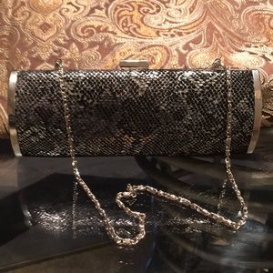 Silver & Black Clutch